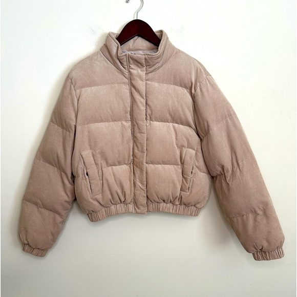 Women’s Cotton-On Corduroy Puffer Coat Size 12 - Picture 4 of 11